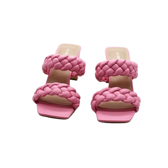 BCBGeneration Pink Braided Sandals - Picture 3 of 8